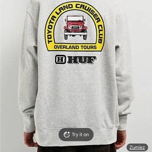 HUF Gray Land Cruiser Crewneck Sweatshirt NWT